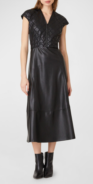 hot leather dress for women CURVE MRS. SMITH STRETCH LEATHER DRESS 3XL / Coco Red main image 0