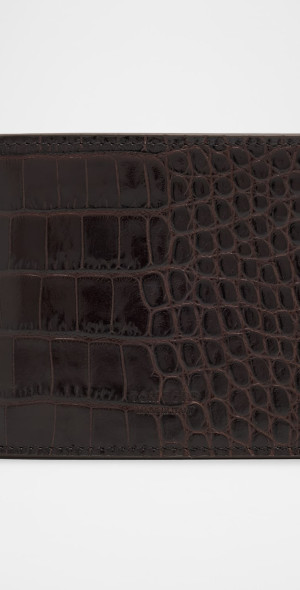 TOM FORD - Men's Exotic Line Croc-Effect Money Clip Wallet