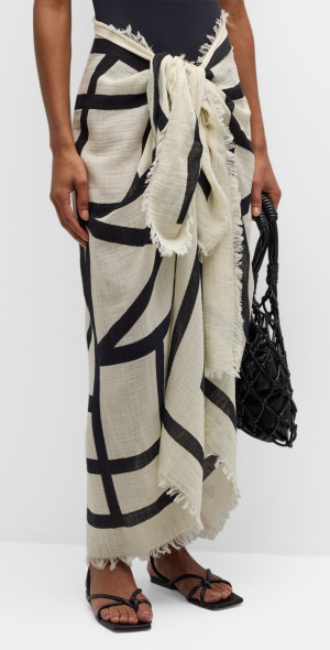 Toteme - Monogram Sarong/Robe Coverup