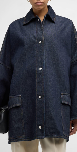 Toteme - Oversize Denim Overshirt Jacket