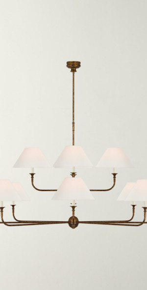Visual Comfort Signature - Piaf Oversized Two-Tier Chandelier by Thomas O'Brien