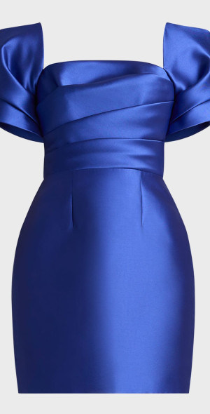 zac posen pleated cocktail midi dress Pleated Midi Dress With Flower