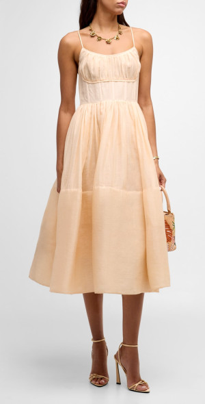 zimmermann ruched drape dress Zimmermann - Rebellion Drape Mini Dress