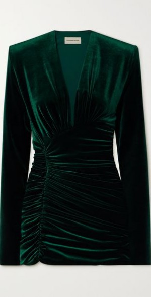 v neck black formal dress Black Velvet Dress - Bridesmaid Dress main image 1