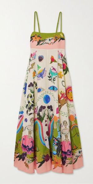ALMAIS - + NET SUSTAIN + Meagan Boyd Evergreen printed linen midi dress