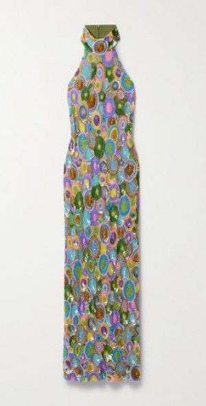 ASHISH Embellished georgette gown