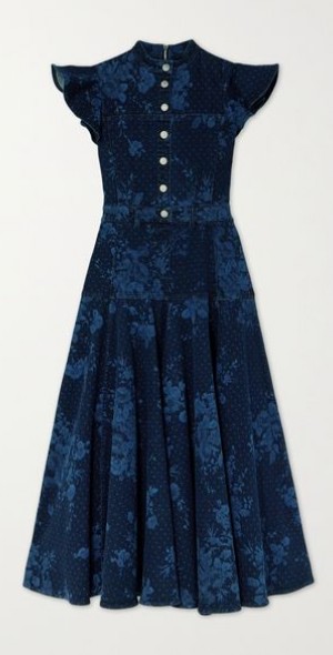 white christmas dresses Denim Sleeveless Midi Dress main image 1