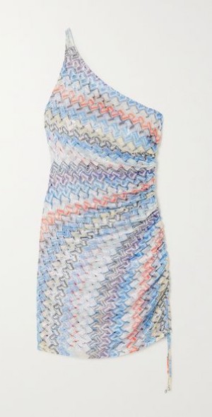 white christmas dresses Off-White One-Shoulder Crochet Flower Maxi Dress main image 0