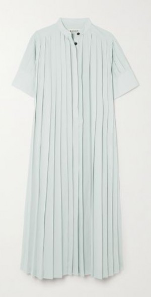 RHE - Pleated woven maxi dress