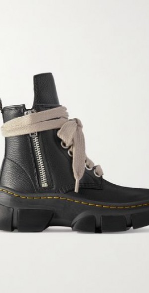 RICK OWENS - + Dr. Martens 1918 DMXL textured-leather boots
