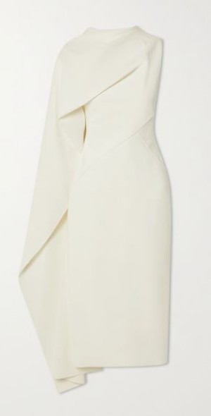 ROKSANDA - Edith cape-effect crepe midi dress