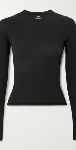 SKIMS LONG SLEEVE T-SHIRT Onyx スキムス FITS EVERYBODY MENS SLIM LONG SLEEVE T-SHIRT | ONYX | SKIMS