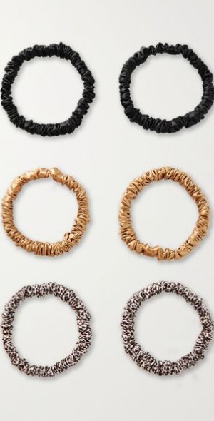 slip skinny silk hair ties