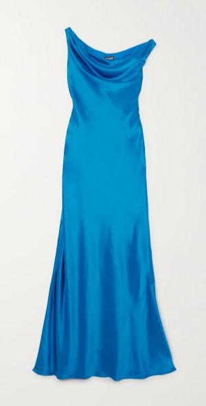 STAUD - Ashanti one-shoulder draped satin gown STAUD - Ashanti one-shoulder draped satin gown