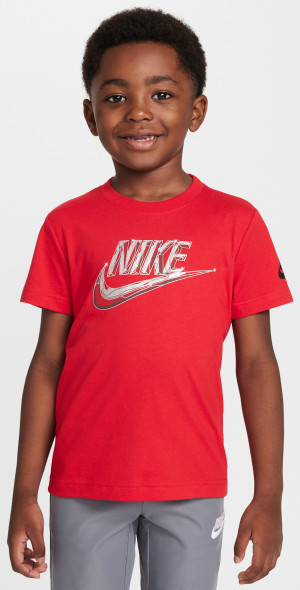 Nike Little Kids' Metallic Futura T-Shirt in Red 86M545-U10