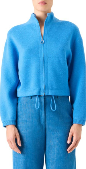 トップス mikageya Akris - Cashmere Piqué Crop Zip-Up Cardigan