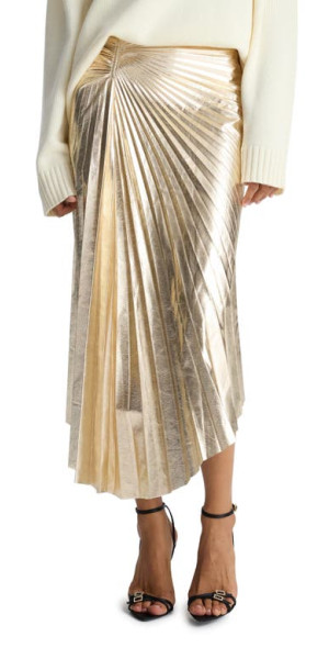 alc gold pleated dress A.L.C. Renzo Dress Antique Gold 4 main image 1
