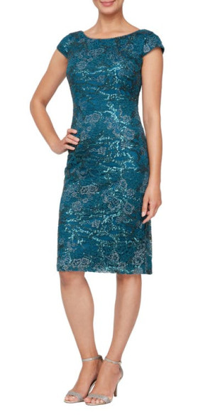 alex evenings embroidered sheath dress Alex Evenings 81171686 main image 0