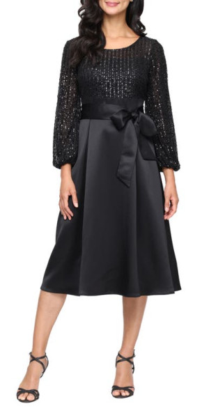 chinese dress ladies Alex Evenings Long Sleeveless Lace Dress with Cascade Ruffle Front Slit Detail Buff / 8 main image 0