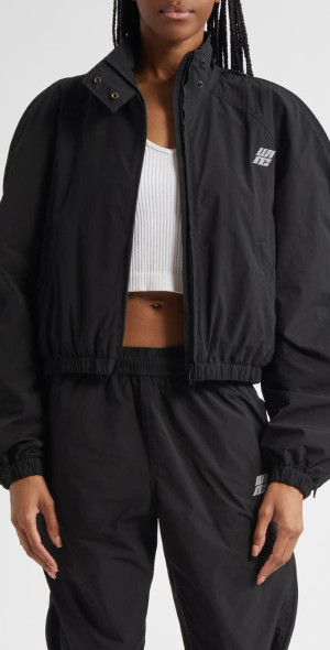 Alexander Wang - Zip Sleeve Oversize Crop Track Jacket