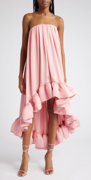 alexis rose pink dress Alexis Midi Dress, in Rose Gold Luxe Satin, Size: Small | Show Me Your Mumu