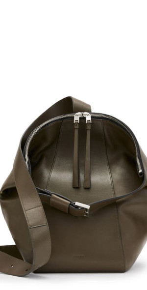 AllSaints Anouck Leather Sling Backpack in Olive at Nordstrom