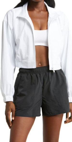 alo Clubhouse Jacket ホワイト Alo - Clubhouse Crop Jacket in White
