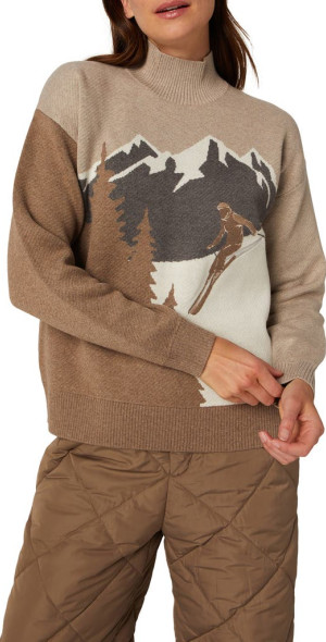 Alp N Rock - Portia Mock Neck Sweater in Heather Stone at