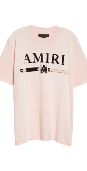 AMIRI - MA Bar Logo Appliqué T-Shirt in Silver Pink