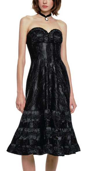 anna sui strapless structured mini dress Anna Sui