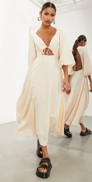 white christmas dresses Rent Asos Edition Embellished Split Front Maxi Dress In Ice Blue