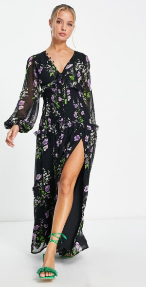 racerback maxi dresses Sleeveless Racerback Maxi Dress with Cut-Out Back Navy Blue / XS - Acubi, Korean Fashion