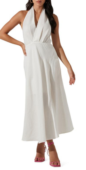 ASTR the Label Keava Halter Dress in White at Nordstrom
