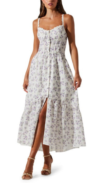 white christmas dresses Helia Bow Front Midi Dress main image 1