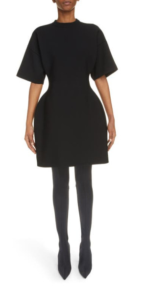 Balenciaga Hourglass Sweater Dress in Black