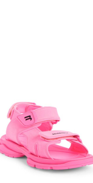 Balenciaga Tourist Sandal in Fluo Pink