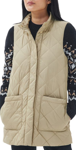 Barbour Cosmia Quilted Liner Vest in Light Fawn at Nordstrom