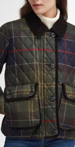 Barbour Loudon Tartan Quilted Jacket in Classic Tartan at