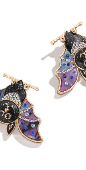 BaubleBar Hanging Bat Stud Earrings in Black at Nordstrom