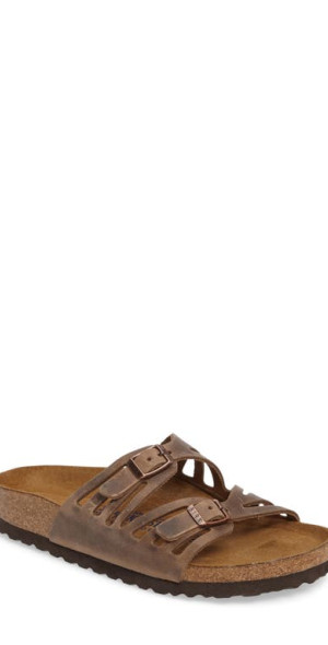 birkenstock granada soft footbed tobacco oiled leather Leather, / 37 / Regular absorbing EVA outsole Birkenstock - Granada Soft Slide