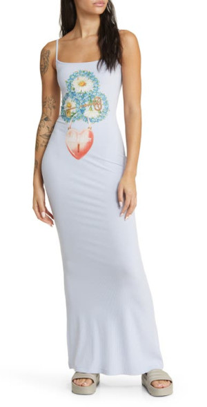 BOYS LIE - Locked In Rib Maxi Dress in Blue at Nordstrom