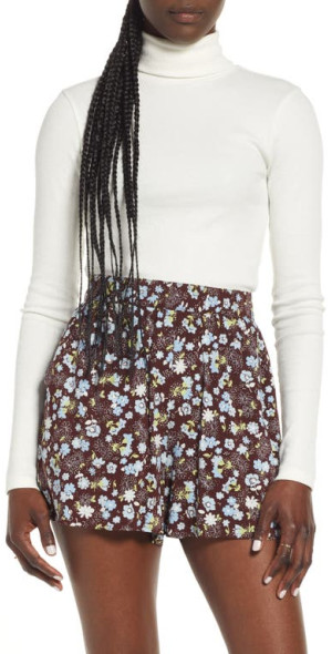 BP. - Turtleneck Ribbed Top in Ivory at Nordstrom