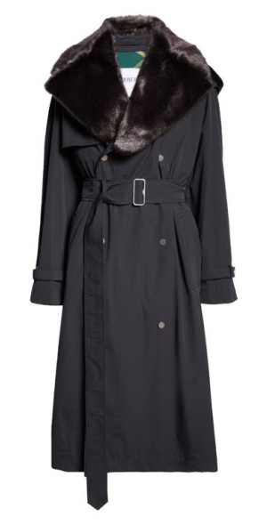 burberry Kennington Oversize Water Resistant Trench Coat With
