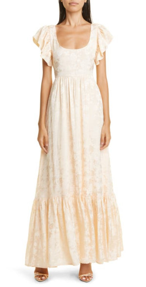 strapless open back dress byTiMo - Kjoler - Georgette Open Back Dress - Pink Blossom