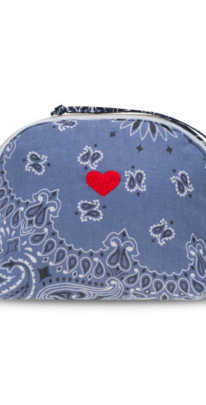 CALL IT BY YOUR NAME - Embroidered Bandana Vanity Zip Pouch in