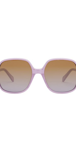 CELINE Bold Dots 55mm Gradient Square Sunglasses in Shiny