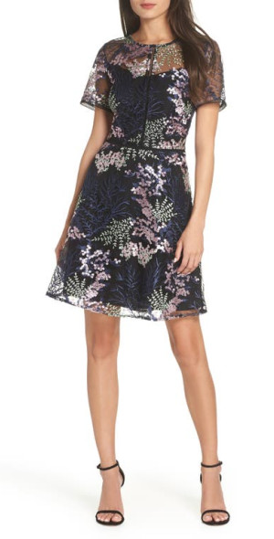 chinese dress ladies Chelsea28 Lace Trim Velvet Slip Dress L / Dark Blue