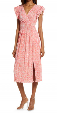 chelsea28 cross front ruffle dress