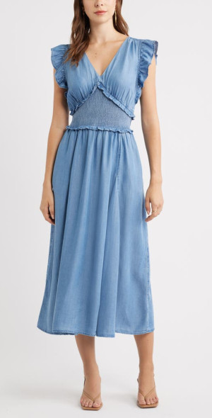 chelsea28 metallic midi dress Chelsea28 Metallic Pleated Cocktail Dress in Gold at Nordstrom, Size Small