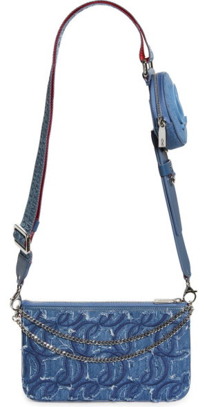 Christian Louboutin - Loubila Hybrid Denim Pouch Crossbody Bag in